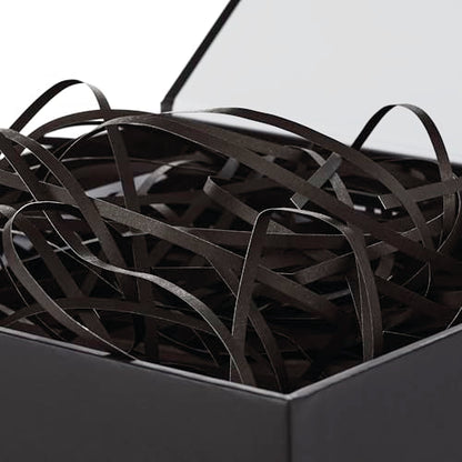 Hallmark Medium Gift Box with Lid and Shredded Paper Fill (Black 7 inch Box) for Weddings, Graduations, Birthdays, Father's Day, Groomsmen Gifts, All Occasion - color: Black, size: Pack of 1